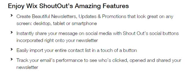 wix shoutout features